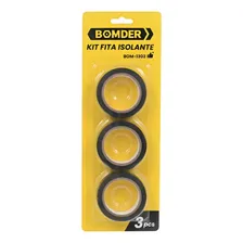 Kit 3 Peças Fita Isolante Preta 5m Anti-chamas Bom-1303 Foto mini 1
