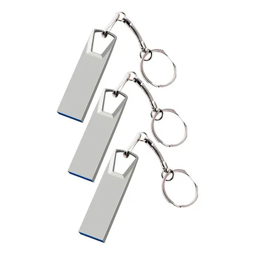Kit 3 Pen Drive 16gb Metalico Usb 2.0 Prata Classe 10 Foto 1