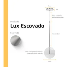 Kit 3 Pendente Lux Globo Vidro Cristal Escovado + Led Foto mini 4