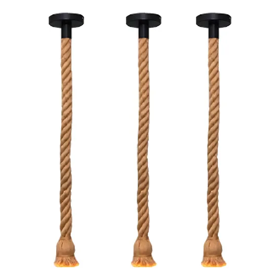 Kit 3 Pendentes Lustre Luminária Vintage Corda Sisal Retro Foto 1