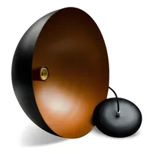 Kit 3 Pendentes Meia Lua Preto Com Cobre 33cm. 110V/220V Foto mini 3