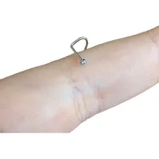 Kit 3 Piercings Ponto De Luz Titânio Aba Nasal Nariz Cor Prateado Foto mini 3