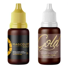 Kit 3 Pigmentos Mag Gold 15ml + 2 Pigmentos Mag Gold 10ml Foto mini 1