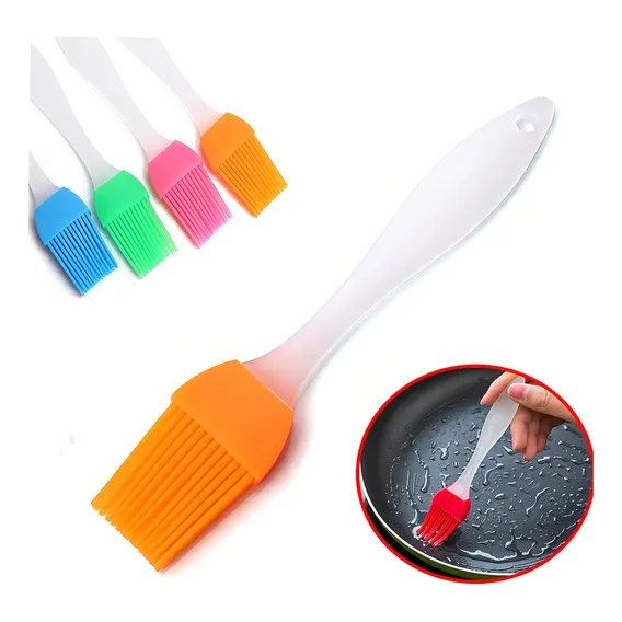 Kit 3 Pincéis Para Culinária, Cozinha, Churrascos, Molhos Cor Branco Foto 1