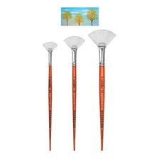 Kit 3 Pincel Leque Sintético Especial 2 Ao 6 328 Condor Cor Das Cerdas Branco Foto  mini 1