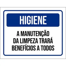 Kit 3 Placa Manutenção Limpeza Benefícios A 36x46 Foto  mini 1