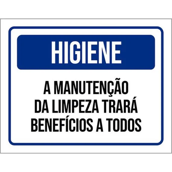 Kit 3 Placa Manutenção Limpeza Benefícios A 36x46 Foto 1