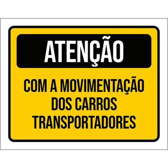 Kit 3 Placa Movimentação Carros Transpotadores 36x46 Foto 1