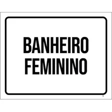 Kit 3 Placas Banheiro Feminino Setor 36x46 Foto  mini 1