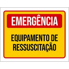 Kit 3 Placas Emergência Equipamento Ressuscitação Foto  mini 1