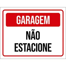 Kit 3 Placas Garagem Não Estacione Foto  mini 1