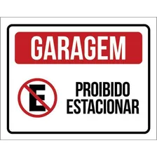 Kit 3 Placas Garagem Proibido Estacionar 36x46 Foto mini 1