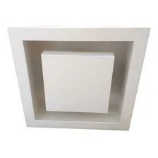 Kit 3 Plafon De Embutir Luz Indireta E27 35x35 Cor Branco 110v/220v (bivolt) Foto mini  2