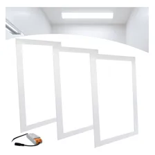 Kit 3 Plafon Painel Led Embutir 30x60 36w Luz Frio 6000k Cor Branco Frio 110v/220v Foto mini 1
