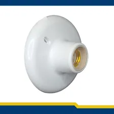 Kit 3 Plafonier Plafon Bocal Opl Porcelana 100w E27 Branco 110v/220v Foto mini 2
