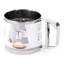 Kit 3 Polvilhador Caneca Peneira Gatilho Inox Farinha Açúcar Foto mini 2