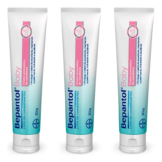 Kit 3 Pomada Assadura Bepantol Baby 30g Foto 1