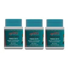 Kit 3 Pomada Modeladora Em P贸 Powder Wax Hipster Barba Forte Foto mini 1