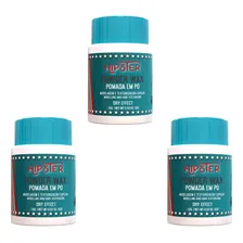Kit 3 Pomada Modeladora Em P贸 Powder Wax Hipster Barba Forte Foto mini 2