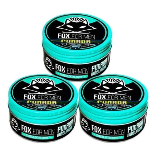Kit 3 Pomada Premium Fox For Men 150g Foto 1
