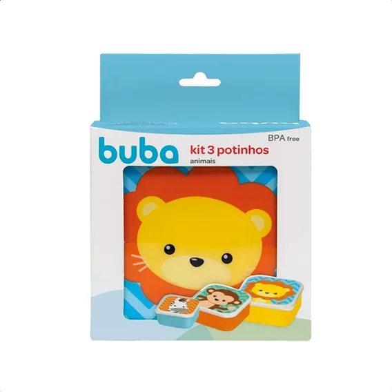 Kit 3 Potinhos Infantil Alimentação Lanche Papinha Lancheira Foto 1
