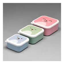 Kit 3 Potinhos Papinha Para Congelar Armazenar Comida BebĂȘ Foto mini 3