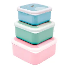 Kit 3 Potinhos Papinha Para Congelar Armazenar Comida BebĂȘ Foto mini 1