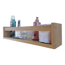 Kit 3 Prateleiras Banheiro Nicho Parede Lavabo Mdf Madeira Foto  mini 1
