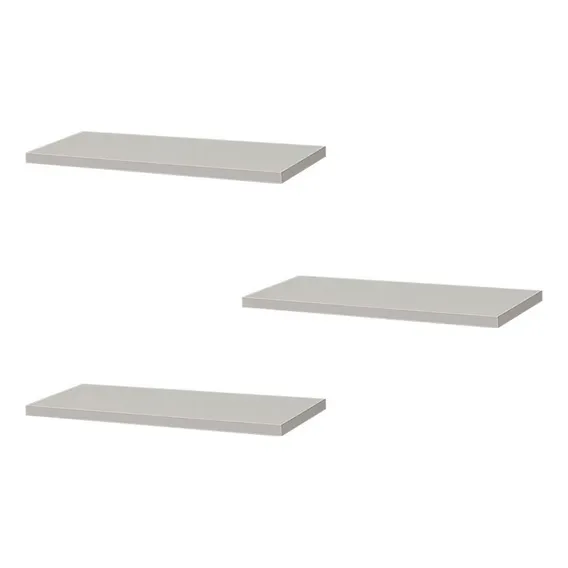 Kit 3 Prateleiras Brancas 60x10cm Com Suporte InvisÃvel Foto 1