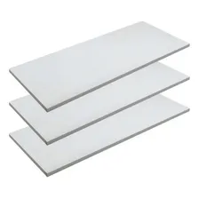 Kit 3 Prateleiras Em Mdf Branco 15mm 50x15 Foto  mini 1