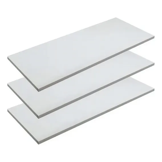 Kit 3 Prateleiras Em Mdf Branco 15mm 50x15 Foto 1