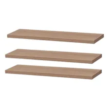 Kit 3 Prateleiras Em Mdf Madeirado 10x30cm E Suporte Fixação Foto mini 3