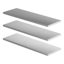 Kit 3 Prateleiras Suspensa Reta Mdf Suporte Invisível 60x20 Cor Branco Foto  mini 1
