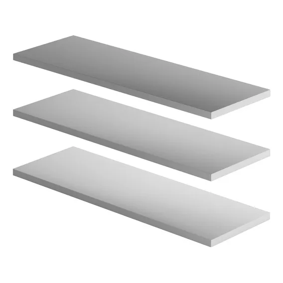 Kit 3 Prateleiras Suspensa Reta Mdf Suporte Invisível 60x20 Cor Branco Foto 1