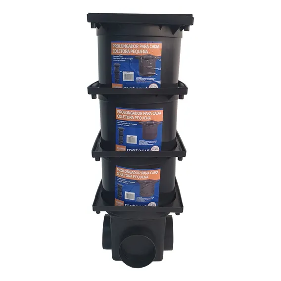 Kit 3 Prolongador E 1 Caixa Coletora Água Pluvial Pequena Foto 1