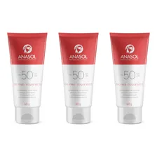 Kit 3 Protetor Solar Anasol Facial Fps 50 60g Foto  mini 1