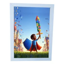 Kit 3 Quadros Decorativos Heróis ImbatÃveis Autismo Foto mini 2