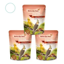 Kit 3 Ração Extra Gold Calopsita Frutas Reino Das Aves 400g Foto  mini 1