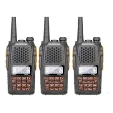 Kit 3 Radio Ht Walk Talk Dual Band Uhf Vhf Fm Baofeng Uv6r Foto mini 1