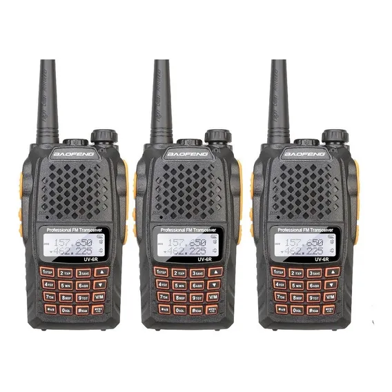 Kit 3 Radio Ht Walk Talk Dual Band Uhf Vhf Fm Baofeng Uv6r Foto 1