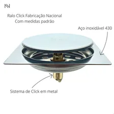 Kit 3 Ralos Click Inteligente 10x10 + 3 Porta Grelha Inox Foto mini 3