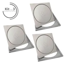 Kit 3 Ralos Click Inteligente 10x10 + 3 Porta Grelha Inox Foto mini  2