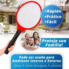 Kit 3 Raquetes Elétrica Mata Pernilongo Dengue Recarregável Cor Sortida 110v/220v Foto mini 3