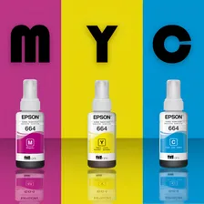 Kit 3 Refil De Tinta Epson 664 - Amarelo, Ciano E Magenta Tinta Colorida Foto mini 4
