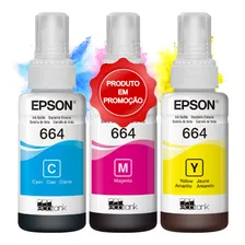 Kit 3 Refil De Tinta Epson 664 - Amarelo, Ciano E Magenta Tinta Colorida Foto mini 2