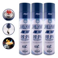 Kit 3 Refil Gás Butano Bullfire 600ml P/ Isqueiro E Maçarico Foto  mini 1