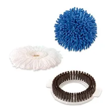 Kit 3 Refil Spin Mop 360 Escov茫o, Tira P贸 E Microfibra Cor Azul Foto mini 1