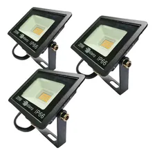 Kit 3 Refletor Led 20w Holofote Bivolt Prova Dágua Quente Foto mini 2