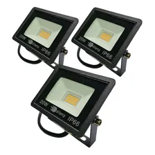 Kit 3 Refletor Led 20w Holofote Bivolt Prova Dágua Quente Foto mini 1