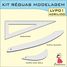 Kit 3 Réguas Modelagem Acrilico Patchwork Scrapbook Fenix Foto mini  2